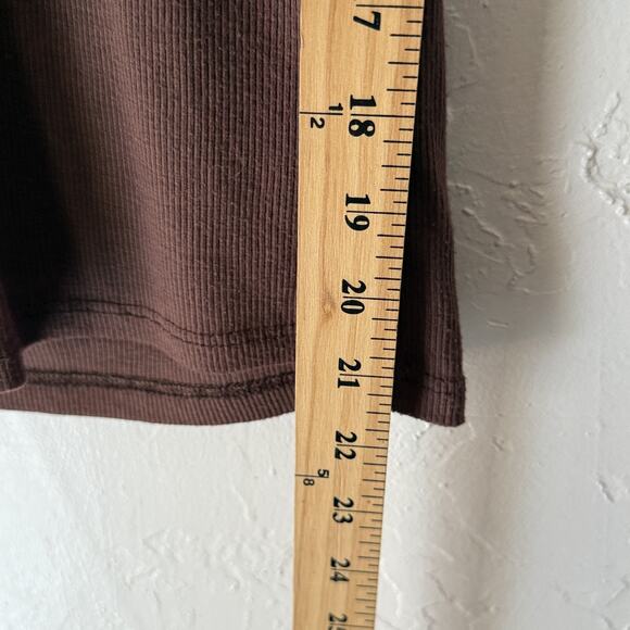 Sylvie & Mado Tank Top Y2k Small Brown Tuscan Rhinestone Ribbed Going Out - Picture 6 of 8